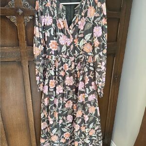 Joules Multicolor Floral Long Sleeve Dress